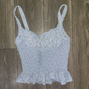 Women's Size large Love Tree Brand Blue Crop Top